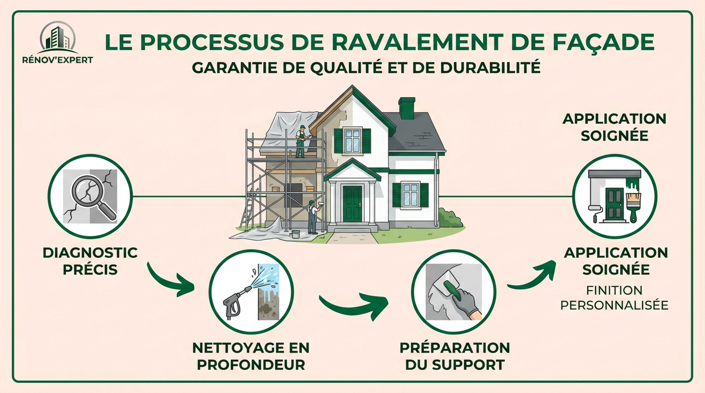 Étapes clés d'un ravalement de façade professionnel pour une protection durable