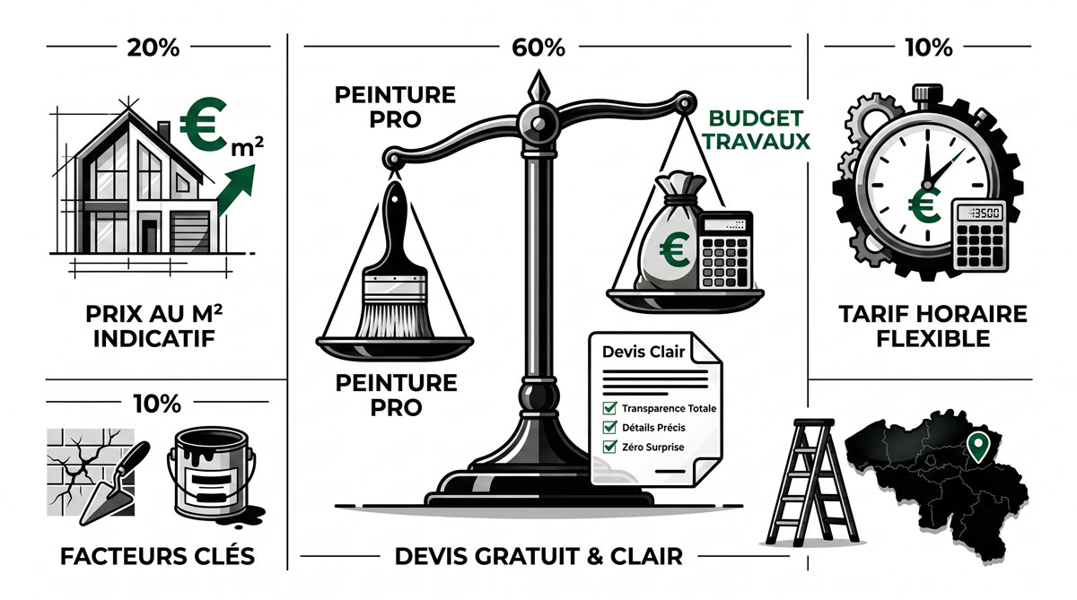 tarifs et prix peintre professionnel en belgique